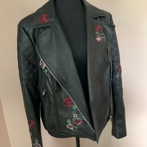 BB Dakota faux leather embroidered jacket